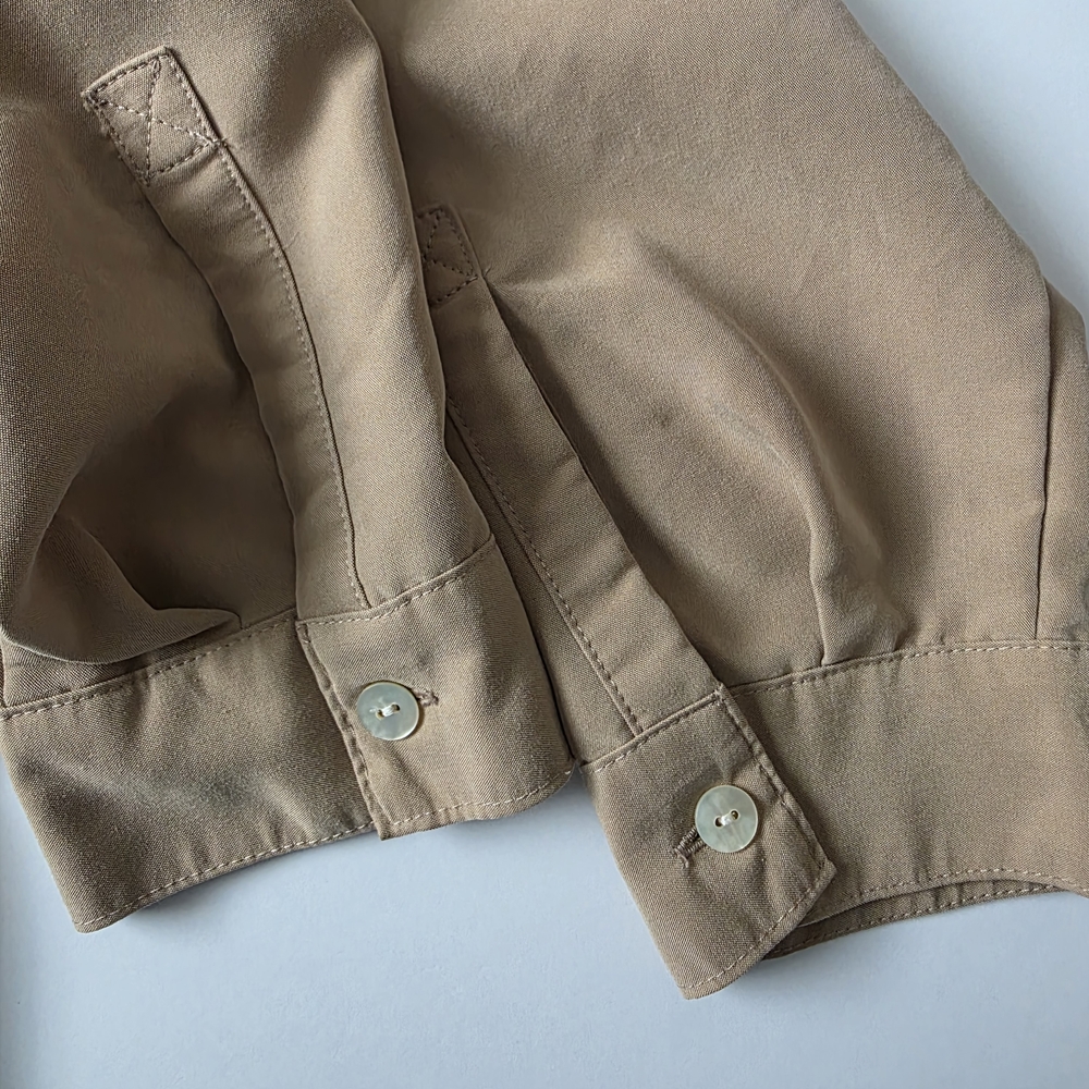 J. Jill Tunic Long Sleeve Sand-Washed Shirttail Tunic Brown Sugar Size MP - Picture 11 of 13